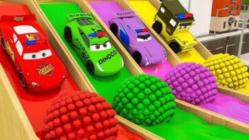 Colorful Eggs Splash Surprise Cars