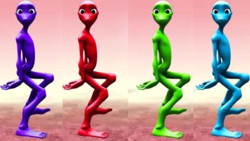 Colorful Alien Dance on Planet Candy