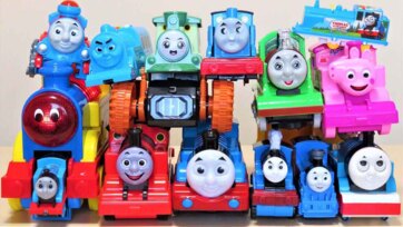 Happy Toy Trains with Colorful Faces - Gentle Playtime Video for Kids