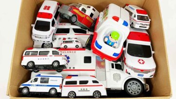 Ambulance Toy Rescue Team and Red Race Car Story for Kids