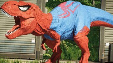 Super Spider Hero Escapes Giant Dino - Kids Action Chase Story Game