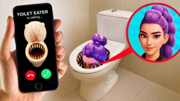 Brave Girl Cleans a Funny Monster Toilet Adventure for Kids