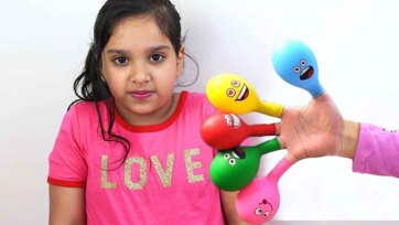 Colorful Balloon Finger Game for Kids - Learn Colors and Emotions