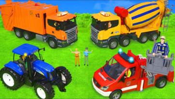 Happy Toy Trucks and Bus Story - Fun Vehicles and Colors for Kids