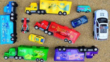 Lightning McQueen Truck Toy Adventure with Car Carrier and Friends