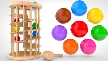Wooden Color Ball Tower Race - Marble Run Fun for Toddlers and Preschool Kids